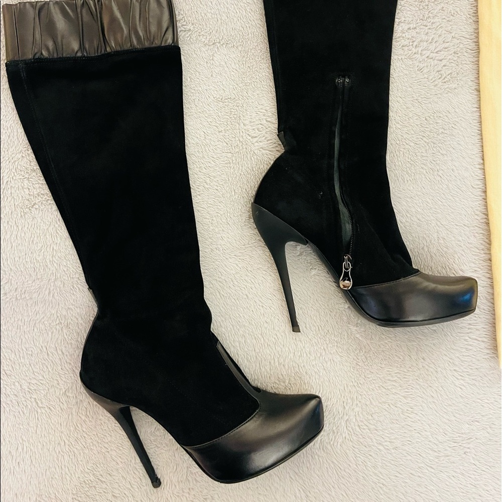 Italian. European size 37. Heel approx 5”, boot approx 19”. W/ protective pad